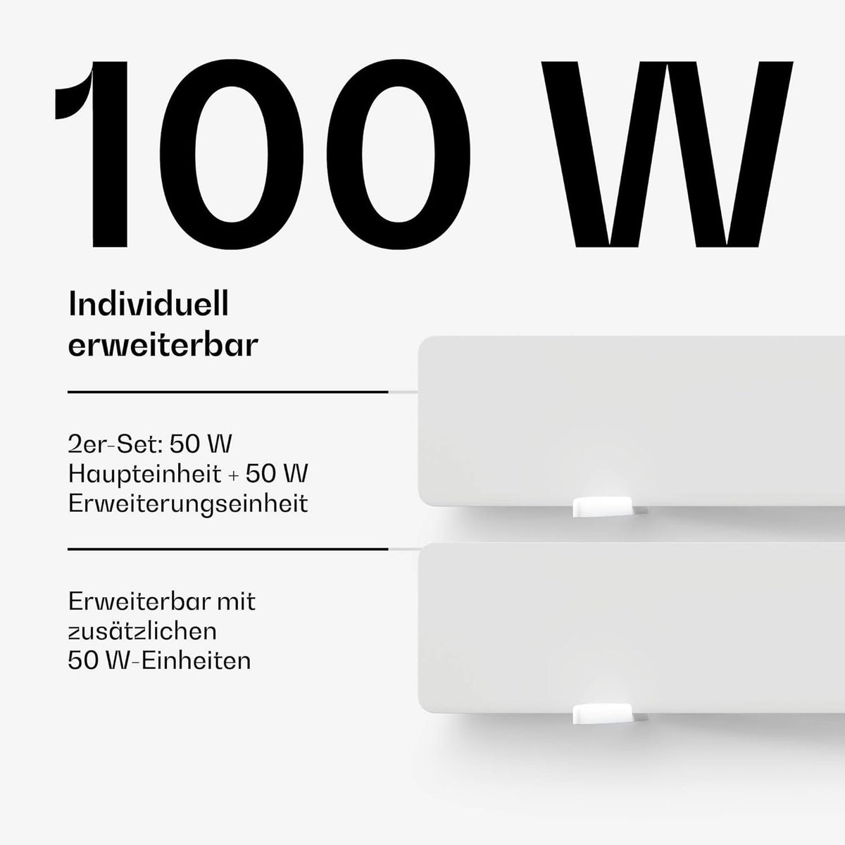 Blumfeldt Wand Infrarood Radiator 50 W - Set van 2, Sneldrogend & Gelijkmatig, IP24, Keramisch Lichaam, Wandmontage of Vrijstaand, Voor Binnen, Wit