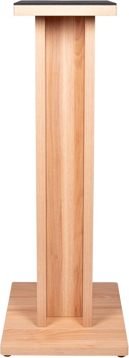 Gator Frameworks Elite-serie staande houten studio monitor luidsprekerstandaard in natuurlijke esdoornafwerking; enkel (GFW-ELITESPKSTMN-MPL)