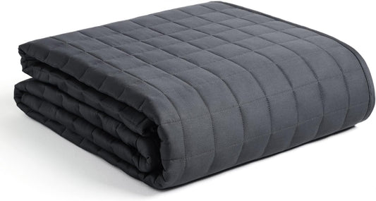 YNM Verzwaarde deken voor slaap, stress en angst, 100% katoen materiaal met glaskralen (donkergrijs 152 cm x 203 cm 11 kg), geschikt voor één persoon gebruik op tweepersoonsbed en kingsize bed