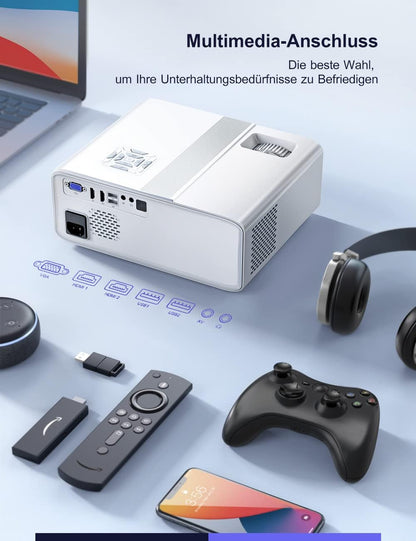 Beamer Full HD 5G WiFi Bluetooth, WiMiUS 9500 lumen 1080p beamer ondersteunt 4K video thuisbioscoop projector