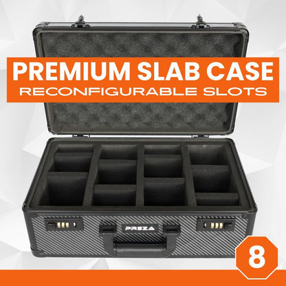 PREZA Graded Card Storage Box - Premium Trading Card Case voor Graded Sports Cards - Carbon Fiber Slab Case (XL)