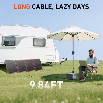 DOKIO 200W draagbare opvouwbare zonnelader Outdoor Travel oplaadbare opvouwbare tas met 20A-controller voor caravan camper camping Auto Boot Batterij opladen
