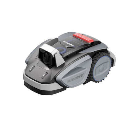 Sunseeker V3 Plus Vision AI Robotmaaier, zonder begrenzingskabel, 1000 m², dubbel oog, 42% helling, app-bediening, grasmaaier met één klik maaien, zilvergrijs