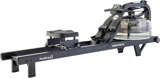 Fluid Rower Neon Pro XL Rowing Machine - Rowing Machine with 10 Resistors - Ergonomic Grip - Water Resistance - Rowing Machine for Home - QUORE