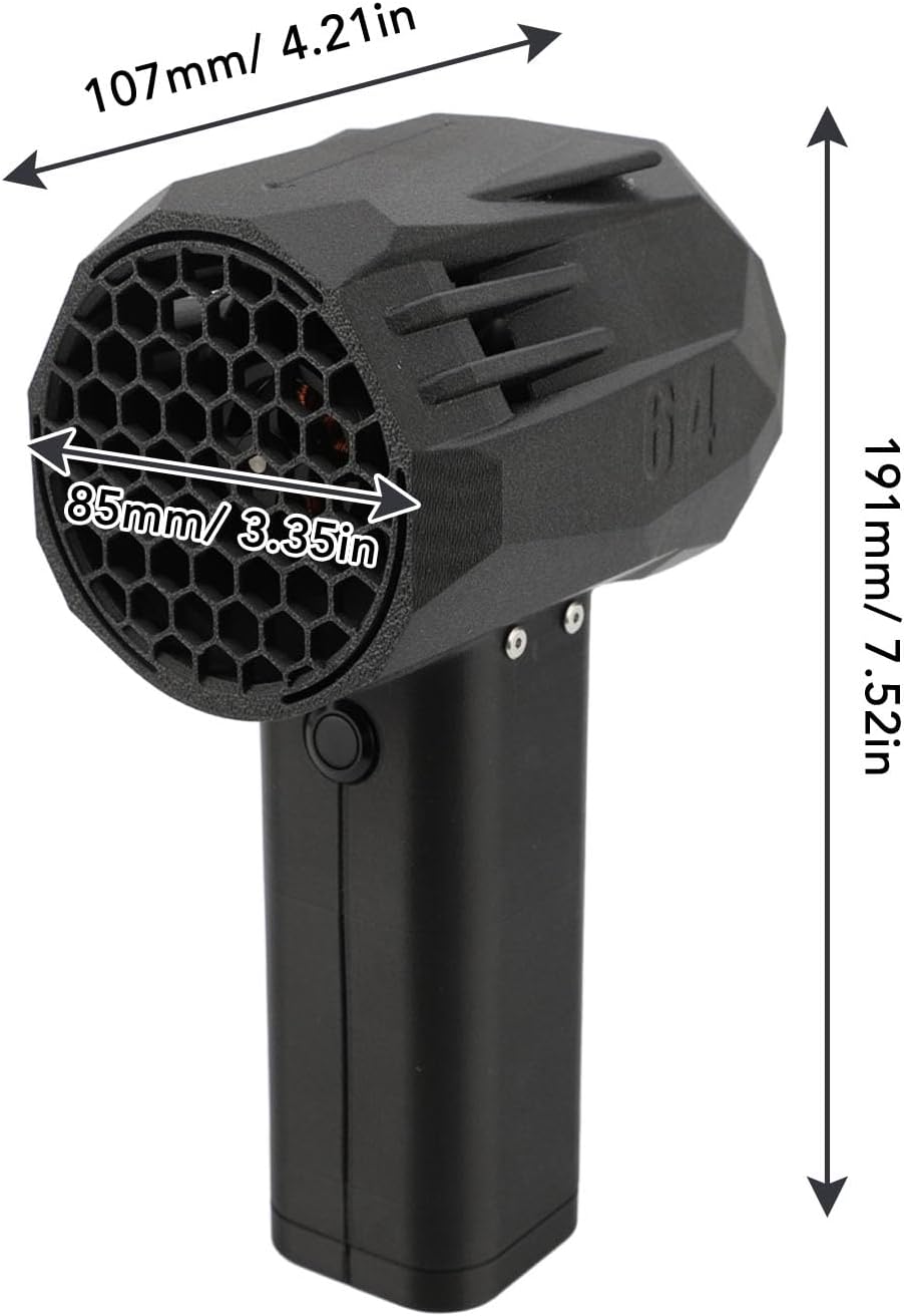 X64 Krachtige Kleine Blazer, 1400G Stuwkracht 240 Km/u Windsnelheid Turbojetventilator, Borstelloze Motorblazer, 64 Mm Kanaalventilator Jet Droger Blower voor Auto