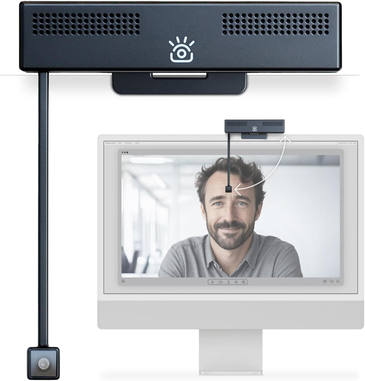 Pro 4K HD webcam met oogcontact, ruisonderdrukkende microfoon, plug and play USB voor Mac & PC zoom, Skype, teams, conferencing en videogesprekken