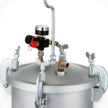 Verfspuit – Spuitpistool – Verfspuitmachine – Lakspuit – Drukspuit – 10L Metalen Drukvat – Veiligheidsklep en Drukregelaar