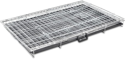 vidaXL Dog Crate Collapsible XXL Metal Dog Cage Bench Dog Dog Crate - QUORE