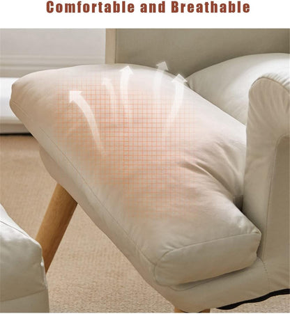 Relaxfauteuil – Relaxstoel – Ligstoel – Fauteuilstoel – Ergonomische Verstelbare Lounge Chair – 6 Verstelbare Standen – Inclusief Voetenbank – Max 150 kg Belastbaar