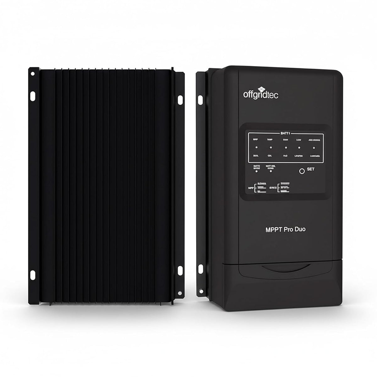 Offgridtec® MPPT Pro Duo laadregelaar 30A 12V 24V voor twee batterijcircuits. App beschikbaar voor Android.