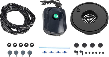 Hydrocultuur Systeem – Diepe Watercultuur – Kweekemmer Set – Kweekkit – DWC Kweekset – 4 Emmers 23L PP – 8W Luchtpomp Met Waterniveau-indicator