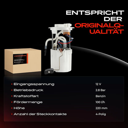Frankberg 1x Brandstofpomp Benzinepomp Compatibel met Fortwo Coupe 451 1.0L Benzine 2007-2015 Fortwo Cabrio 451 1.0L Benzine 2007-2015