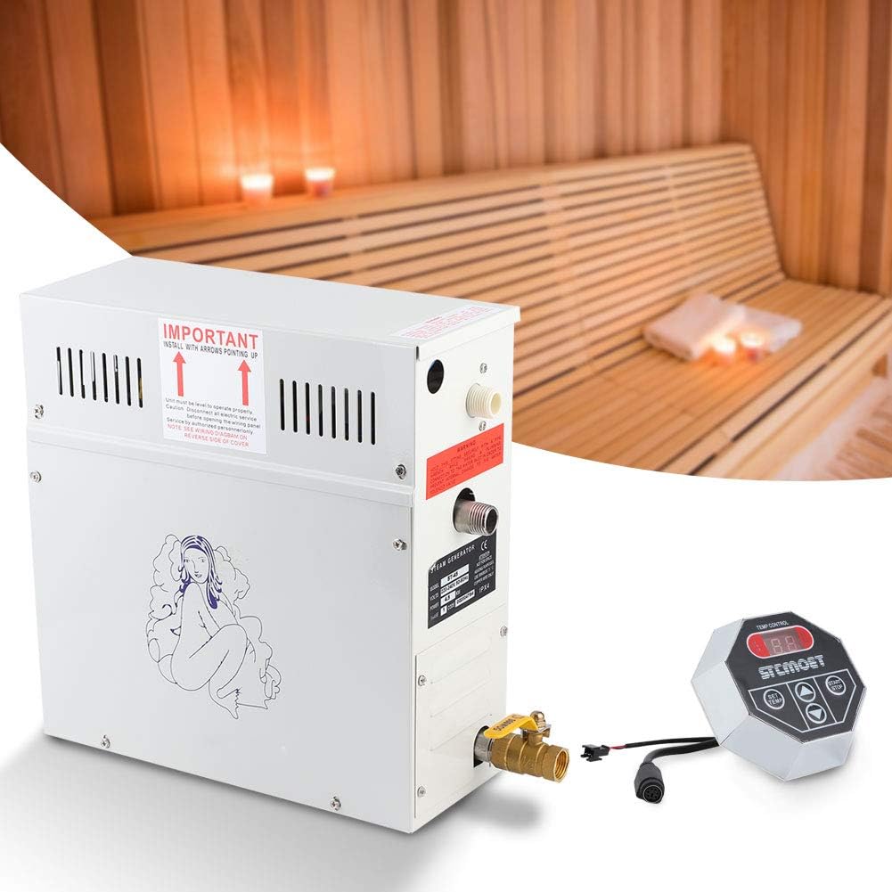 Naroote Linxiaojix Badstoomgenerator, 4,5KW 220V stoomgenerator Douchesauna Stoombadverwarmer voor thuissauna SPA