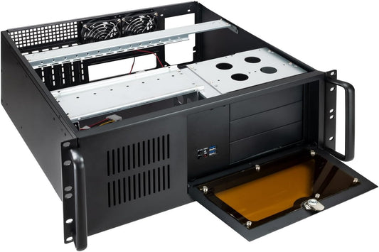 4U Rackbehuizing Zwart – Serverbehuizing – Rackkast – 19 Inch Behuizing – ATX Behuizing – USB 3.0 Aansluiting – Zonder Voeding