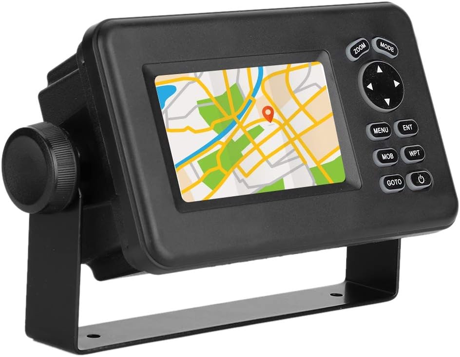aqxreight GPS-navigatie voor auto, draagbare -528A 4,3 inch kleuren LCD Marine GPS Navigator Alarm Locator Klasse B AIS Transponder Combo