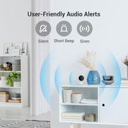 Beveiligingscamera Binnen - WiFi-bewakingscamera - Set van 2 - Draadloos Babycamera - met APP - 1080P wifi-camera  - voor Thuis - 12m Nachtzicht - Bewegingsdetectie - Alarm - Tweewegaudio - 130° Kijkhoek - Wit