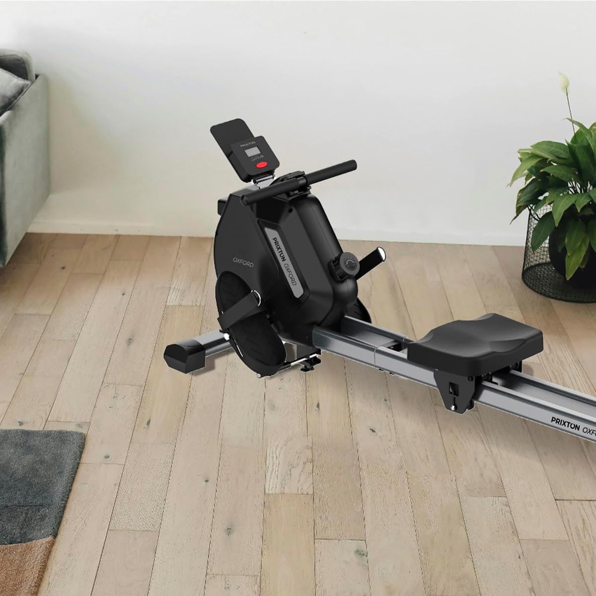 PRIXTON Oxford Rowing Machine, Resistance 3 kg, 16 Levels, Magnetic Flywheel, Time Display, Distance, Calories and Repetitions - QUORE