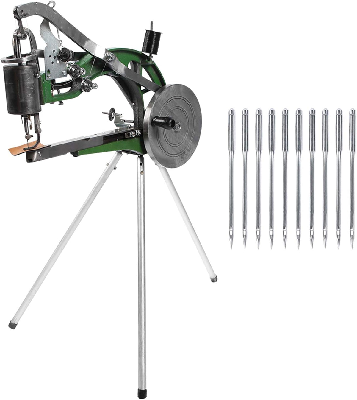Handmatige naaimachine voor schoenmakers – Schoenreparatiemachine – Halfautomatische naaimachine – Naaimachine voor leer en rubber – Reparatiemachine voor schoenen – Verstelbare naaldafstand 6 mm – Naaidikte tot 5 mm