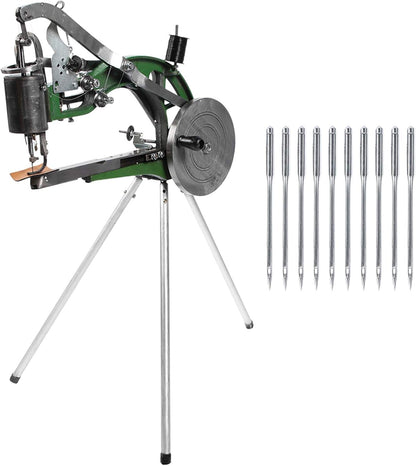 Handmatige naaimachine voor schoenmakers – Schoenreparatiemachine – Halfautomatische naaimachine – Naaimachine voor leer en rubber – Reparatiemachine voor schoenen – Verstelbare naaldafstand 6 mm – Naaidikte tot 5 mm