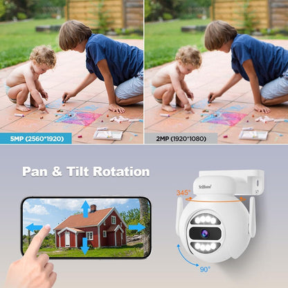 Beveiligingscamera Set – Wifi Camera – IP Camera – Surveillance Camera – PTZ Camera – 5MP Resolutie – Nachtzicht Met Kleurzicht