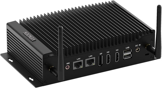 Industrial Mini PC WIN11 Pro, Fanless Pc Core i5-10210U, 16GB DDR4 256GB SSD, Dual HD+DP 4K Triple Display, 2xRS232/485 COM, WIFI6,BT5.2, Dual Gigabit Lan, RTC, Auto Power On