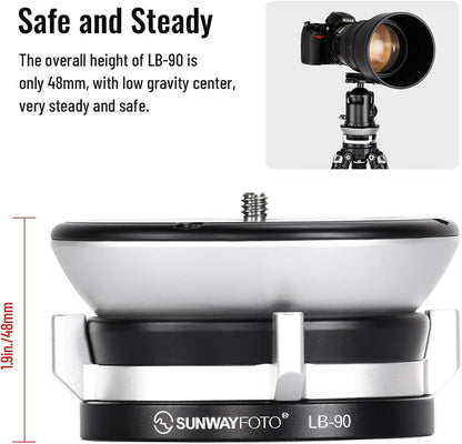 SUNWAYFOTO LB-90 Leveling Base Statief Hoofd 55LB Laadvermogen