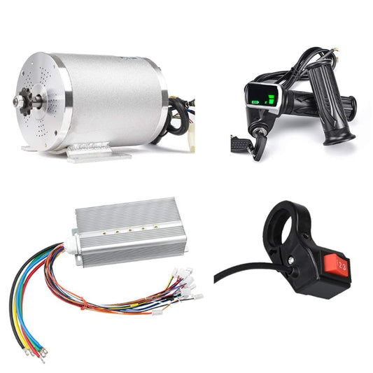 Motor voor elektrische scooter, 48 V, 2000 W, middelgrote aandrijfmotor, borstelloze controller, DC 45 A, met 3 versnellingen, schakelaar, gashendel, LCD voor elektrische fiets Go Kart ATV