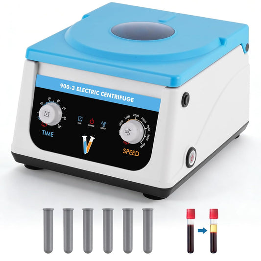 YUCHENGTECH Laboratorium Centrifuge Lage Snelheid 4000 rpm 6x15ml Timer 0-60 min 1878xg 27x31x21cm 3.5kg voor Centrifugebuizen 5/7/10ml
