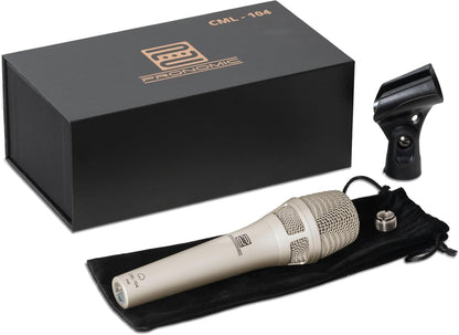 Pronomic CML-104 Condensatormicrofoon voor nauwkeurige geluidsopname - Handmicrofoon met windscherm - Nierfunctie microfoon - Studio-microfoon voor het podium - Incl. klem en tas