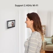 Beveiligingscamera Buiten - Draadloze IP-camera - WLAN Deurkijker  - Videodeurbelcamera - met 146° Groothoek - 2200mAh Batterij - 2,4GHz - Weerbestendig - Zilver