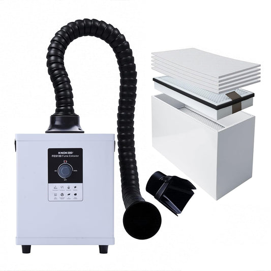 Mini-Soldeerafzuiging – Rookafzuiging, Soldeerafzuiging, Lasrookafzuiging, Mobiele Afzuiging – Drielaagse Filteropbouw, Compact Formaat