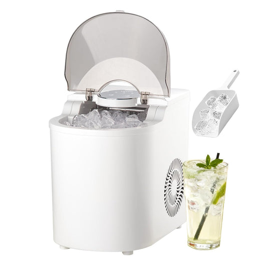 Tafelijsblokjesmachine – Ijsblokjesmachine – Ijsmachine – Ijsmaker – Ijsblokjesmaker – Met 2 Ijsmaten – 7 Ijsblokjes In 6 Minuten – 11,8 Kg Per Dag
