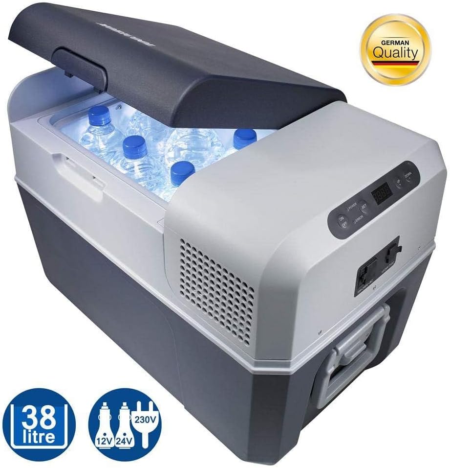 MOBICOOL FR40 compressor koelbox 38L – 12V, 24V en 230V – Koelbox voor camping, auto, vrachtwagen en outdoor gebruik – Met vriesfunctie en digitaal temperatuurdisplay