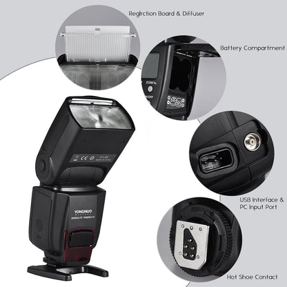 YONGNUO YN565EX III Draadloze TTL Slave Flash Speedlite GN58 Hoge Snelheid Recycling Systeem Ondersteunt USB Firmware Upgrade voor Canon DSLR Camera