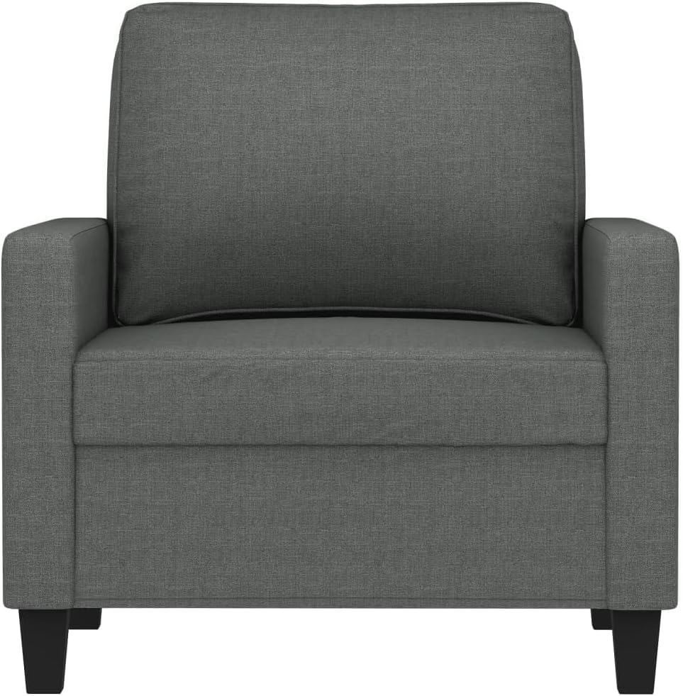 ZIRLANLV Lounge Sofa Sofa with Armrests Back Cushions, Living Room Sofa, Design Sofa Metal Frame, Available As Single, Double or Three Seater, Modern (Wine Red) (Dark Grey #17)