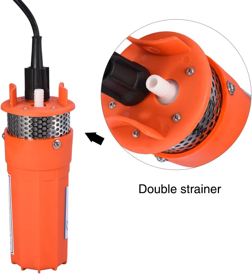 Estink Waterpomp 12V dompelpomp op zonne-energie, 30 m opvoerhoogte, voor diepe putten en watervoorziening