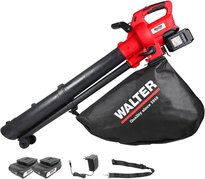 WALTER Li-Ion accu-bladzuiger/bladblazer 40 V, blaassnelheid: 160-210 km/u, inzuigvolume 10,3 m³/min, capaciteit blazerzak: 45 l