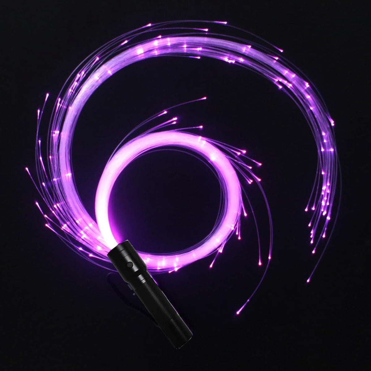 CHINLY LED Fiber Optic Zweep Oplaadbare APP Controle Dans Ruimte Zweep Super Helder Licht 40 Kleur Effect Modus 360° Draaibaar voor Dansen, Feesten, Lichtshows, EDM Muziekfestivals