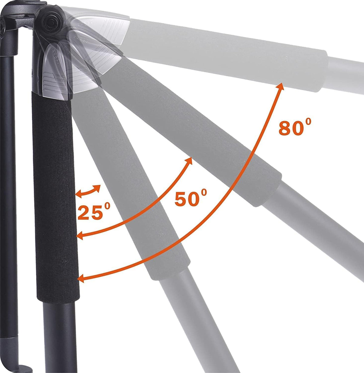 Vanguard Alta Pro 263AB 100 statief (aluminium, 2 laden, belastbaarheid tot 7 kg), Met kogelkop SBH-100, zwart, oranje, Max. Höhe: 173 cm