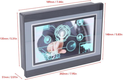 HMI PLC Alles-in-één, 7 Inch TFT LCD-aanraakscherm, Compatibel met FX3U-20 40 48MRT, Eenvoudige Installatie, HMI en PLC-programmering, voor Industriële Besturing