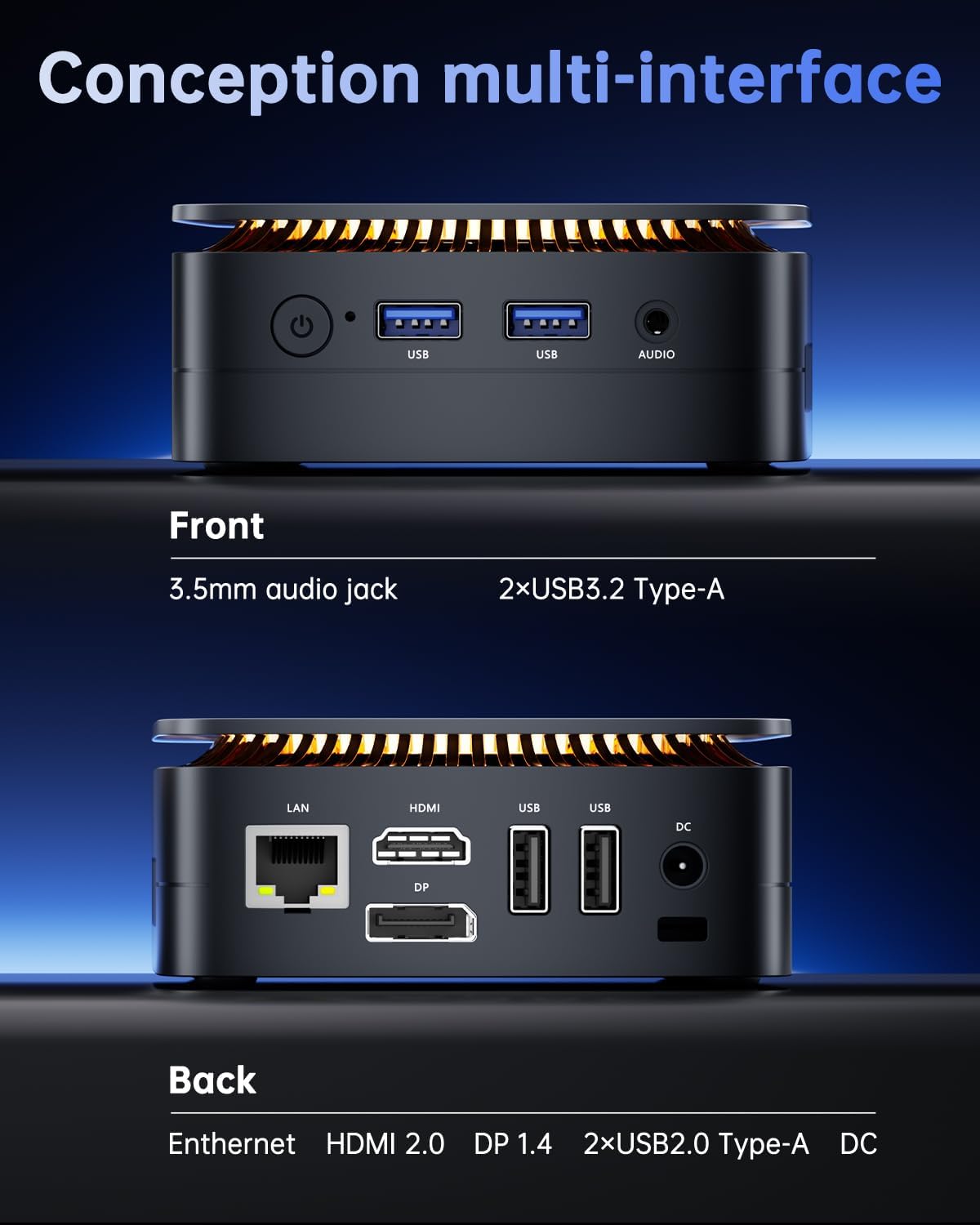 NiPoGi AK1 PRO Mini PC, Ιntel 11. Gen N5105 (bis zu 2,9 GHz) Mini Computers, 8GB DDR4 256GB ROM Micro PC mit Dual Displays, 4K HD,Dual WiFi,BT4.2,Gigabit Ethernet| Business Mini Tower PC
