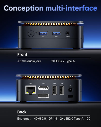 NiPoGi AK1 PRO Mini PC, Ιntel 11. Gen N5105 (bis zu 2,9 GHz) Mini Computers, 8GB DDR4 256GB ROM Micro PC mit Dual Displays, 4K HD,Dual WiFi,BT4.2,Gigabit Ethernet| Business Mini Tower PC