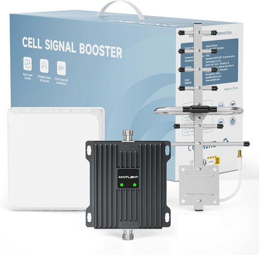 ANNTLENT Ontvangsversterker voor mobiele telefoon, 4G LTE, voor band 20/7 mobiele telefoonversterker, 800 MHz, 2600 MHz, signaalversterker, 4G, alle netwerken, data-repeater, T-Mobile, O2