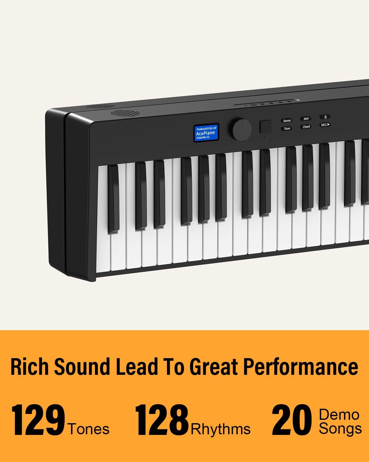 Opvouwbare 88-Toetsen Piano Toetsenbord – Keyboard – Digitale Piano – Elektrische Piano – Draagbare Piano – Semi-Gewogen Toetsen, Bluetooth & MIDI, Inclusief Sustainpedaal