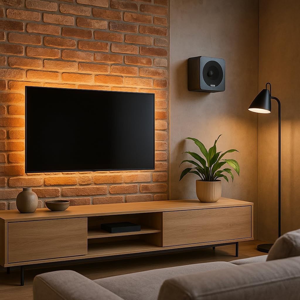 Magic Around-5 Zwart – Surround Luidsprekers voor Home Cinema (Paar) | Quadripolair Ontwerp 4 Tweeters + 5,25" Woofer | Passieve Wandluidsprekers voor 5.1 en 7.1 Systemen