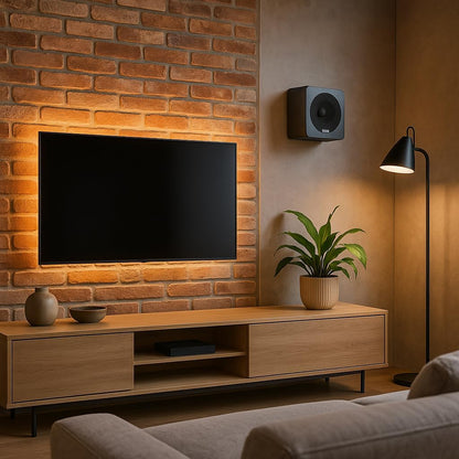 Magic Around-5 Zwart – Surround Luidsprekers voor Home Cinema (Paar) | Quadripolair Ontwerp 4 Tweeters + 5,25" Woofer | Passieve Wandluidsprekers voor 5.1 en 7.1 Systemen