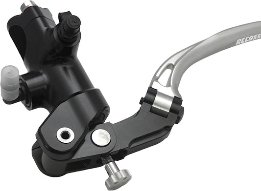Gesmede koppelingspomp 16 x 16 met zwart geanodiseerde pompbehuizing, lange hendel zilver (knop + hendel) voor Ducati Panigale V4 van 2018 tot 2022, CC 1103