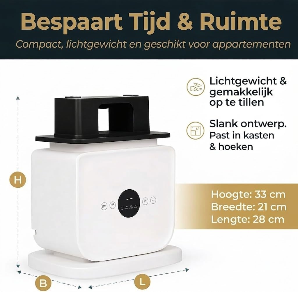 Overhemd strijkmachine automatisch – Strijken zonder strijkijzer – Kleding klaar in 10–15 min – Voor overhemden en broeken – Compact apparaat met hete lucht
