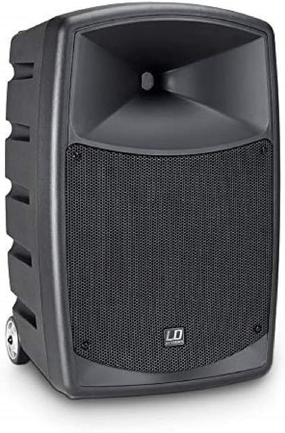 Bluetooth-Luidspreker Op Batterijen Zwart – Draagbare Speaker – Partyspeaker – Karaokespeaker – PA-Speaker – 480 W Piekvermogen – Met Draadloze Microfoonset