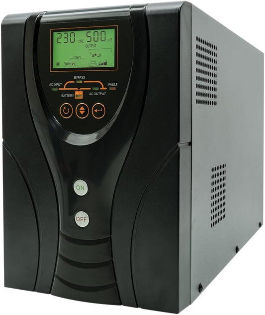 Backup-UPS, ononderbroken stroomvoorziening, SilverCloud 850VA, zuivere sinus, 850 VA/600 W, AVR-functie, 2 Schuko-stopcontacten